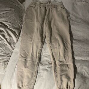 Mate the Label Organic Fleece Sweatpants Bone Medium